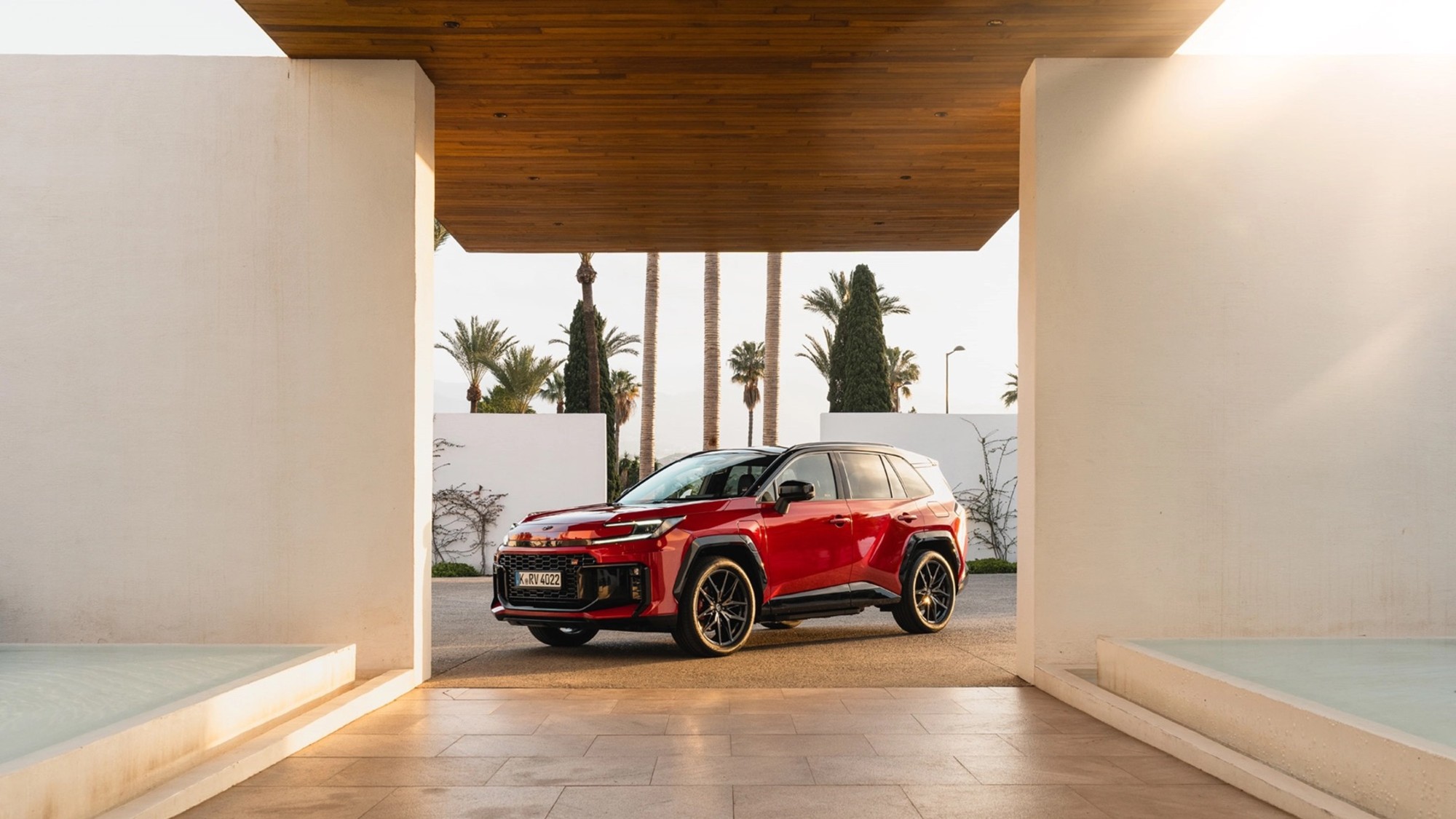Red Toyota Rav4