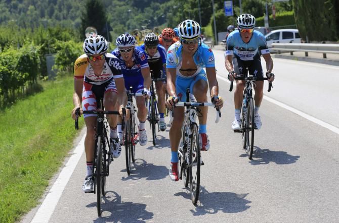 Valerio Aganoli (Astana) on the attack