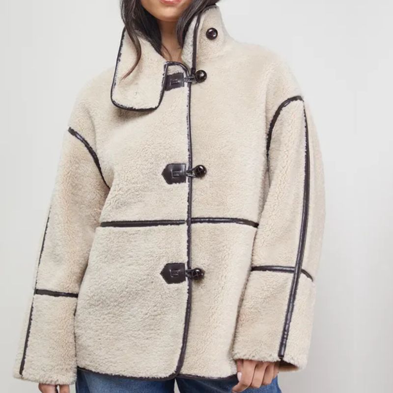 lookalike for Toteme&#039;s shearling jacket