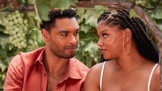 Reg&eacute;-Jean Page as Michael and Halle Bailey as Anna in "You, Me & Tuscany" film (2026)