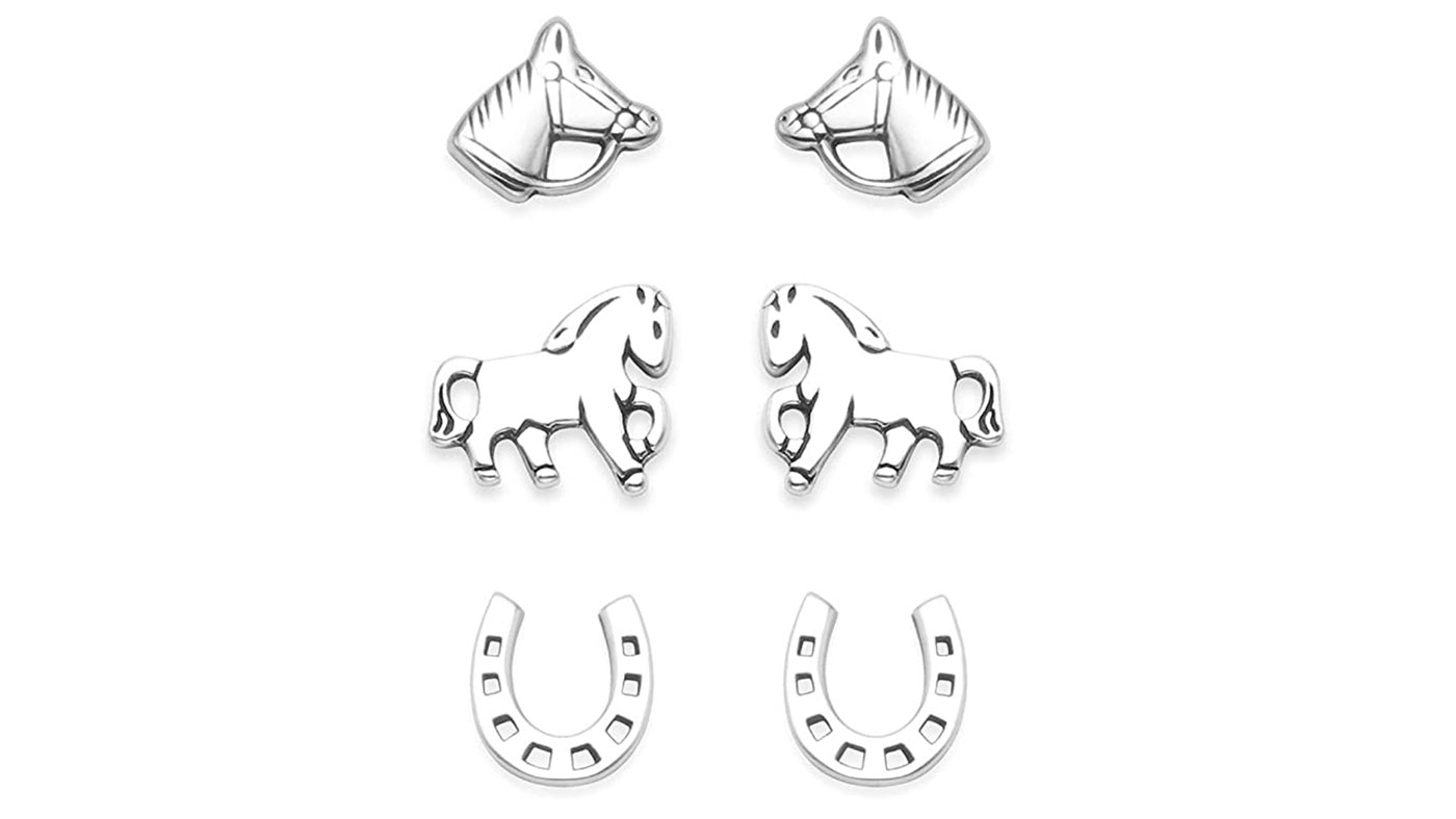 Heather Needham silver horse earring set