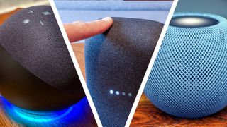 Amazon Alexa, Google Home, and Apple Homepod smart speakers