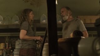 john and june arguing in the nuclear bunker on fear the walking dead