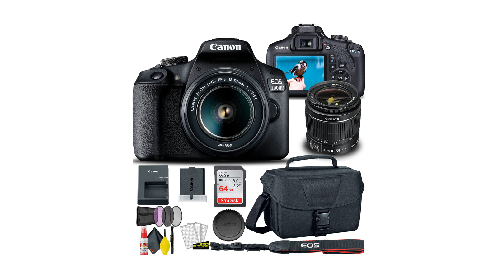 Save $50 on the Canon EOS 2000D Rebel T7 camera bundle at Walmart