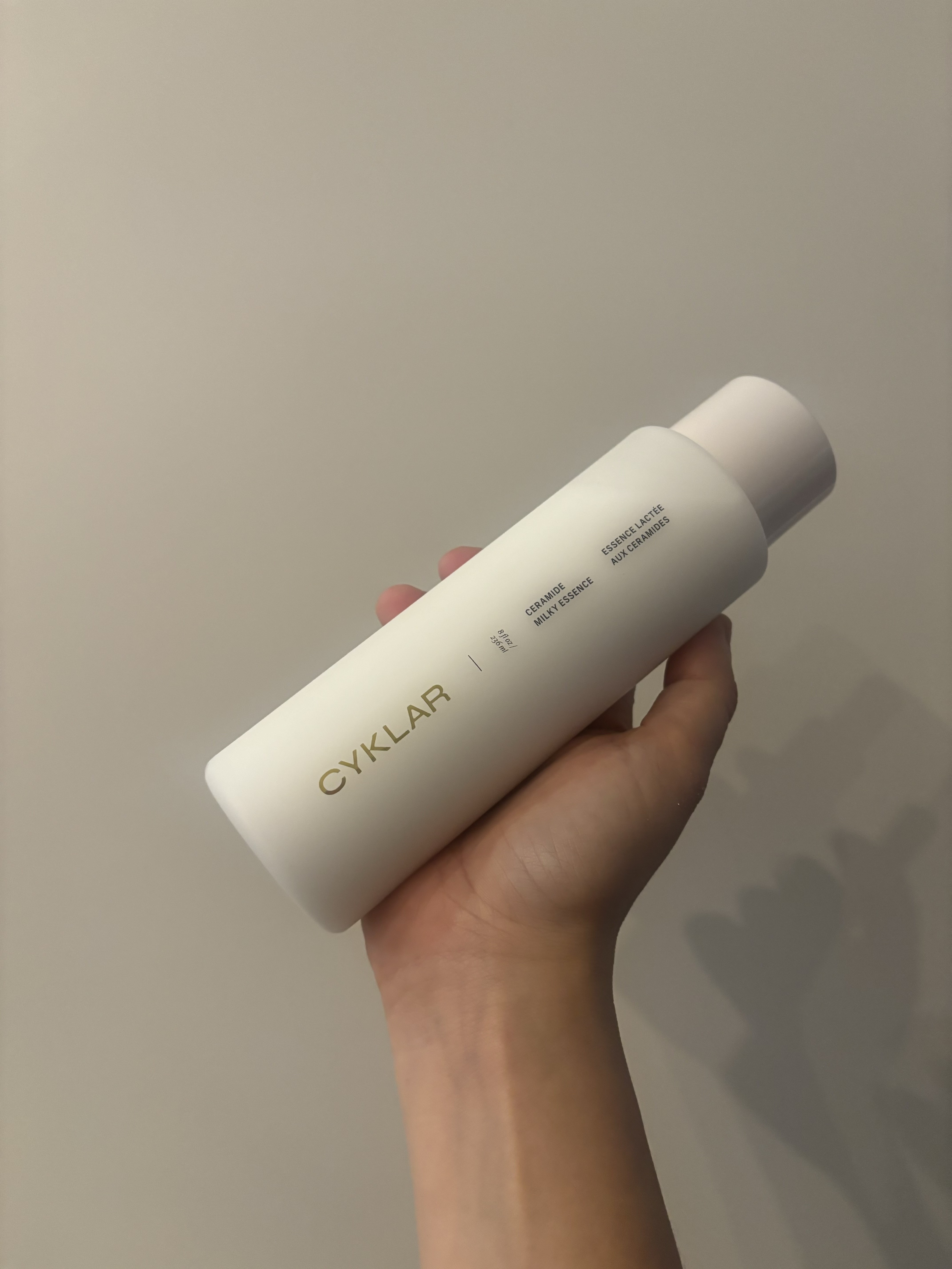 Julia Marzovilla tests the Cyklar Ceramide Milky Essence