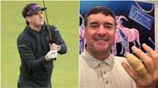 Bubba Watson pictured in action at the Alfred Dunhill Links Championship and then after having finger surgery