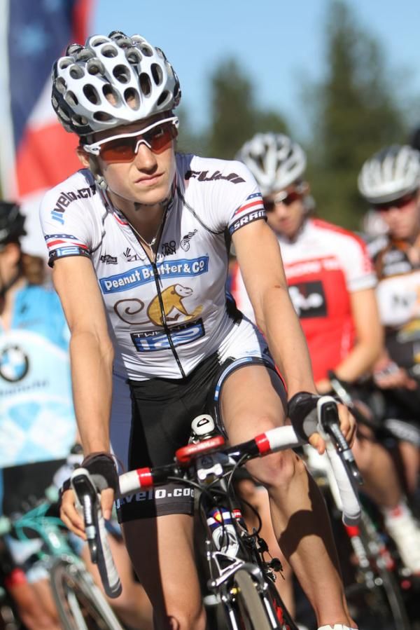 Mara Abbott (Peanut Butter &amp; Co./TWENTY 12) looked focused ahead of the race.
