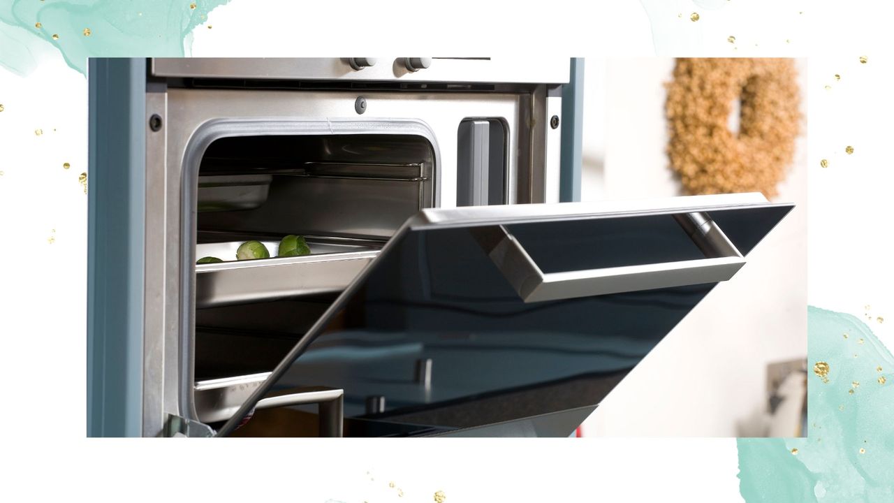 picture of open oven with vegetables cooking inside