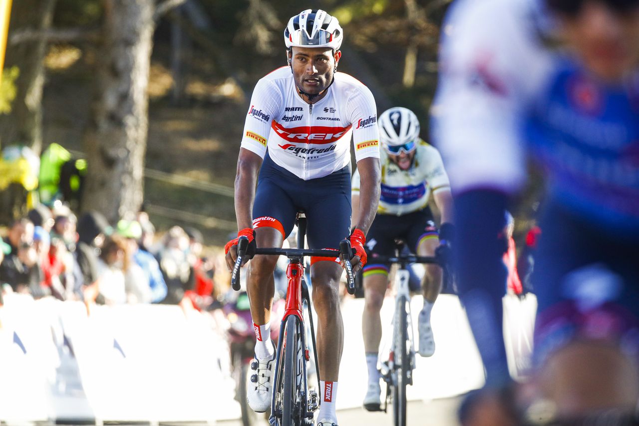 Tour de la Provence 2022 7th Edition 3rd stage Manosque Montagne de Lure 1661 km 13022022 Amanuel Gebreigzabhier ERI Trek Segafredo photo Roberto BettiniSprintCyclingAgency2022