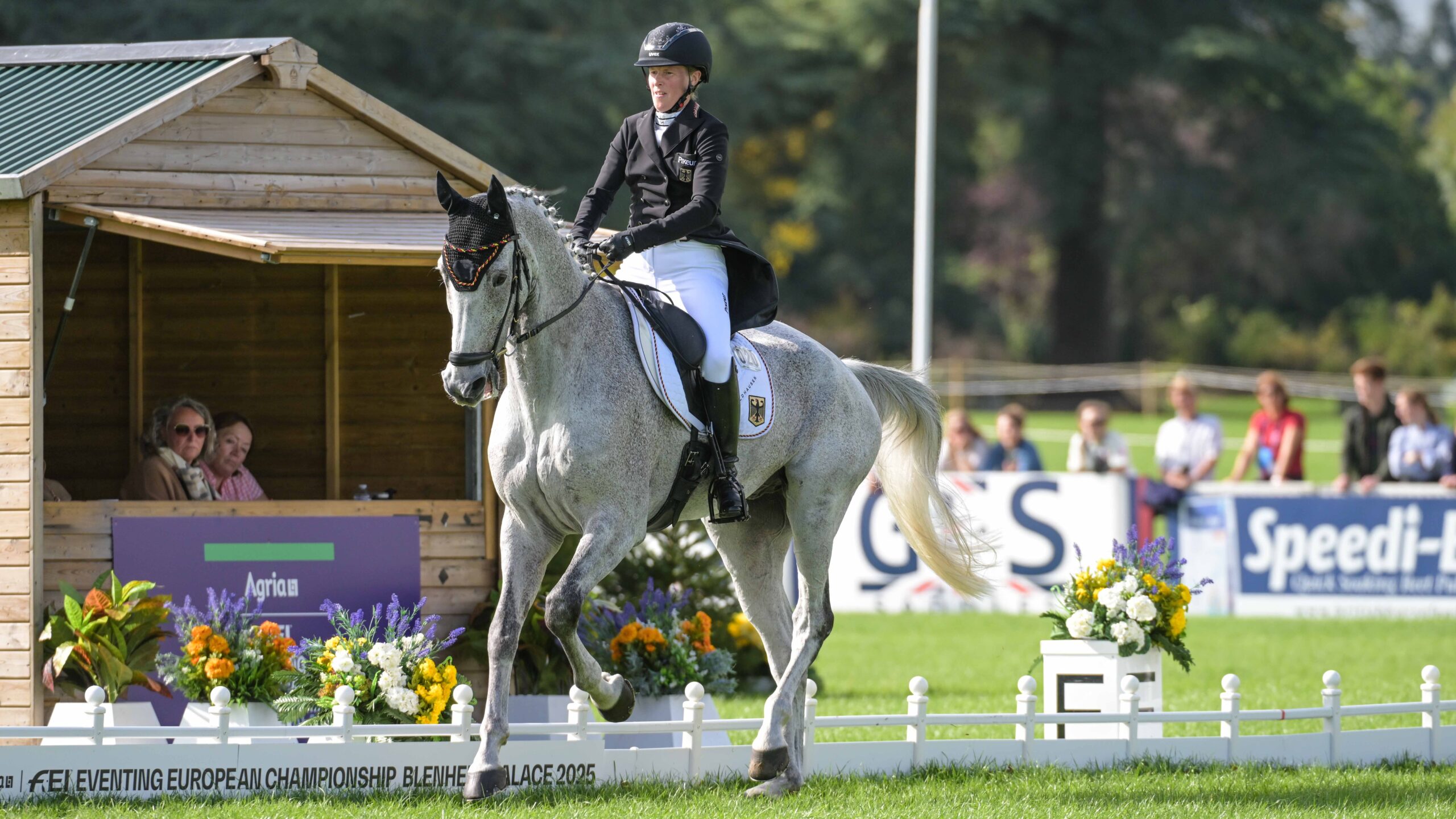 Malin Hansen-Hotopp and Carlitos Quidditch K in the Blenheim European Championships dressage.