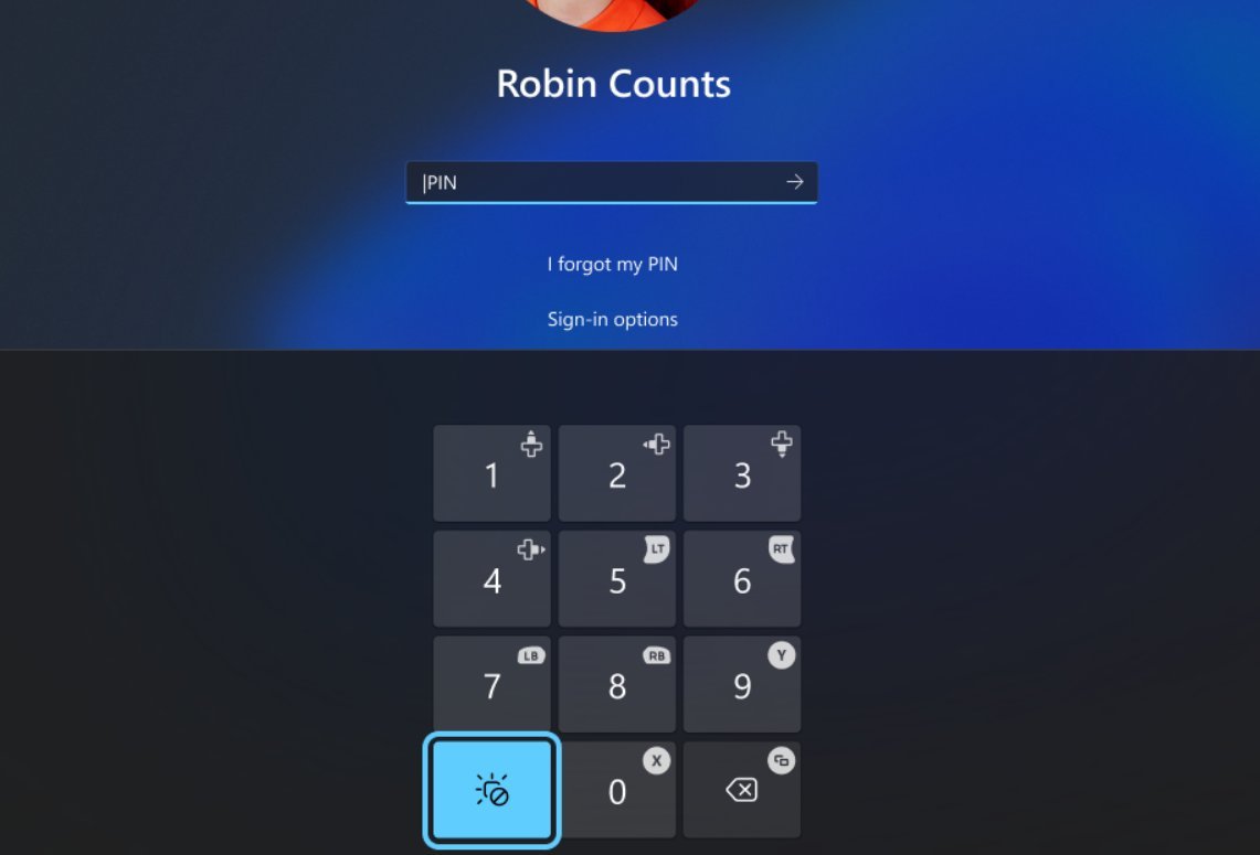 Gamepad for Lock Screen PIN