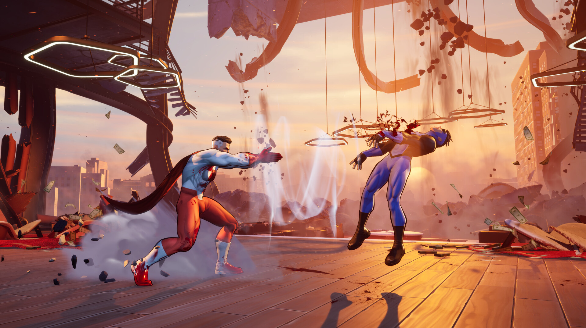 A screenshot of the upcoming PS5 game, Invincible VS