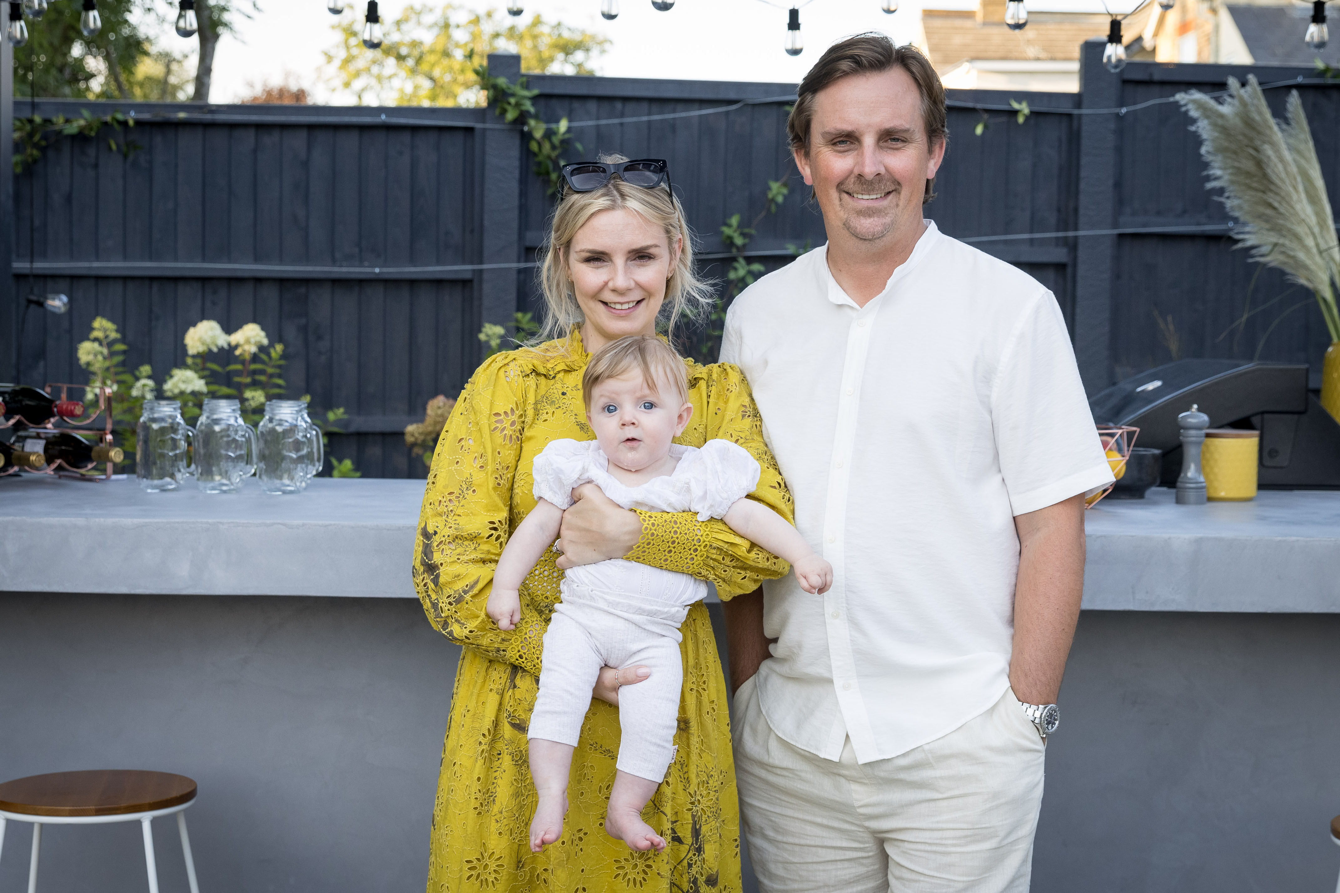 TV tonight Parents Agata and David enjoy their outdoor space