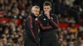 Ole Gunnar Solskjaer alongside his former assistant Michael Carrick