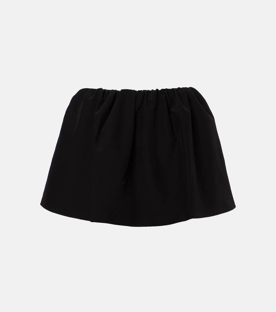 Gathered Miniskirt in Black - Wardrobe Nyc
