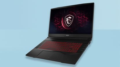 MSI Pulse GL76 gaming laptop review on T3 blue backdrop