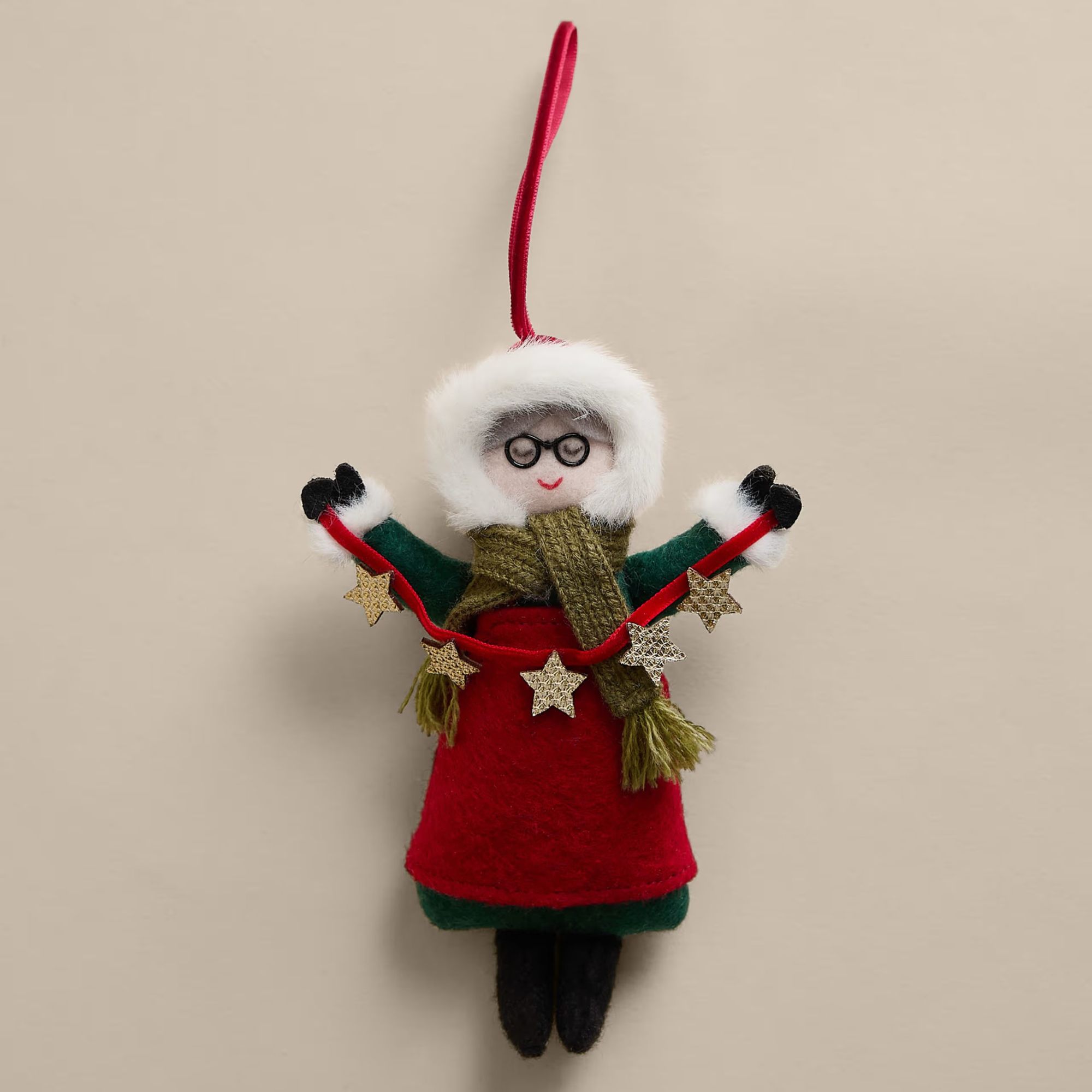 Mrs Claus felt hanging decoration