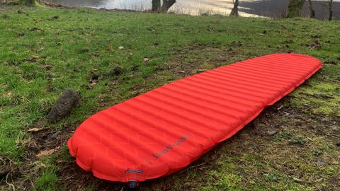 The Therm-A-Rest ProLite Apex sleeping pad in the grass