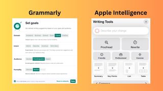 Screenshot of AI writing tools