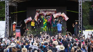 Winners on the podium at Crankworx Cairns 2022