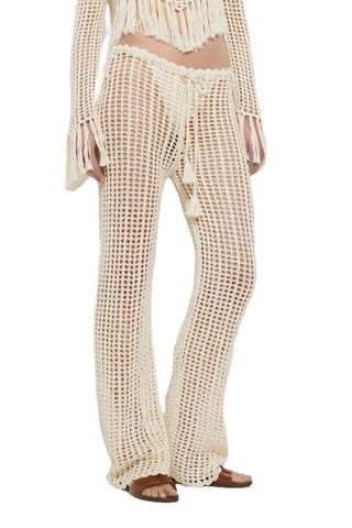 Mango Openwork Knitted Trousers (Was $90) 