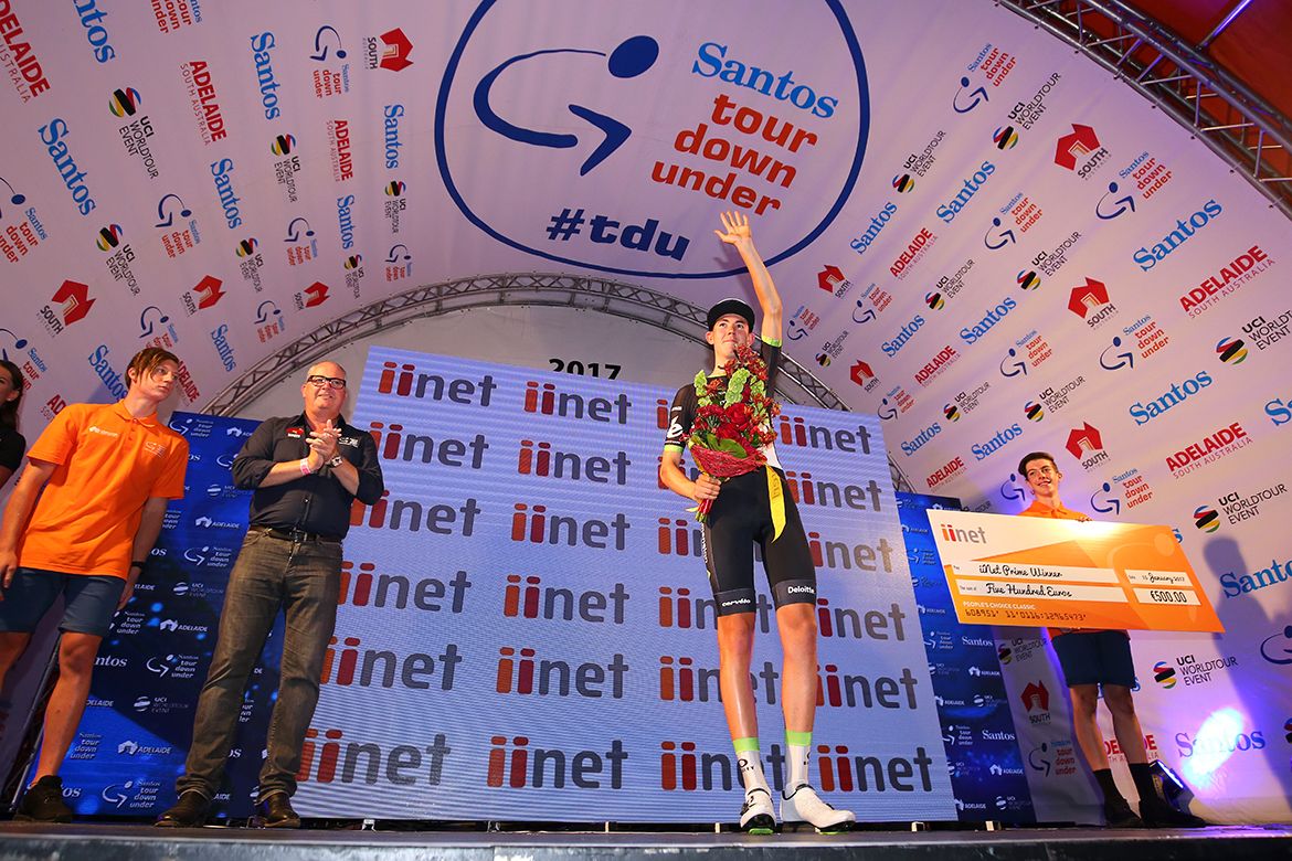 Ben O'Connor on stage after a good day out
