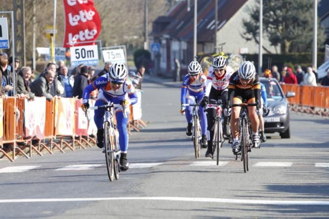 Sanne van Passen (Rabo Women) was third, ahead of Laura Trott (Wiggle Honda Team)