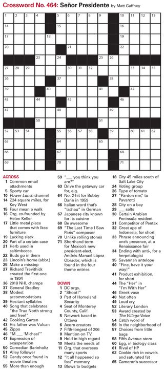 Crossword puzzle