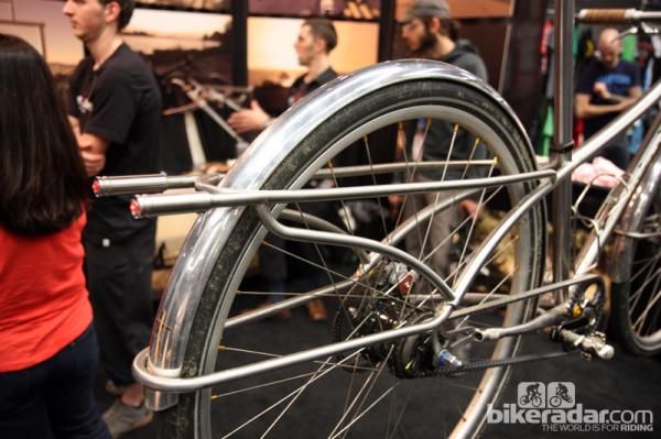 Naked's Sam Whittingham didn't bother with separate stays for the rear fender, instead integrating the structure into the rear rack assembly.