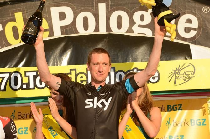 Stage winner Bradley Wiggins (Sky)