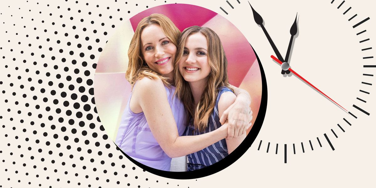 leslie mann hugging daughter maude apatow