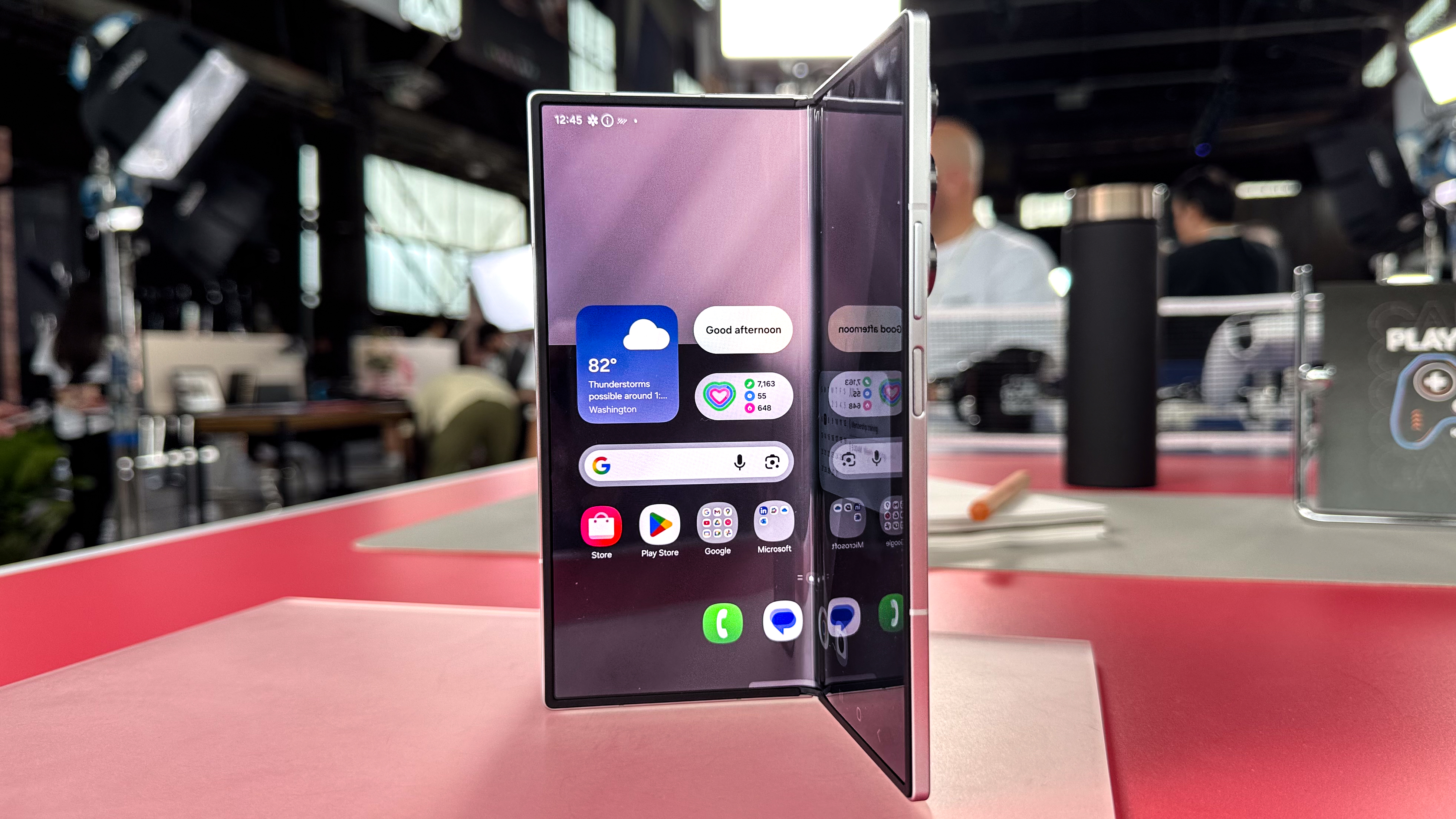 Galaxy Z Fold 7 shown during Samsung hands on event