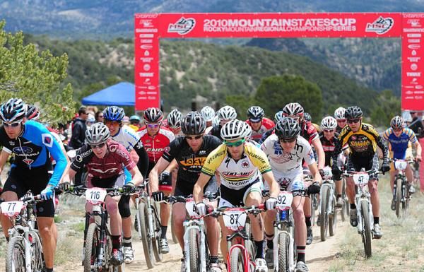 The pro men start.