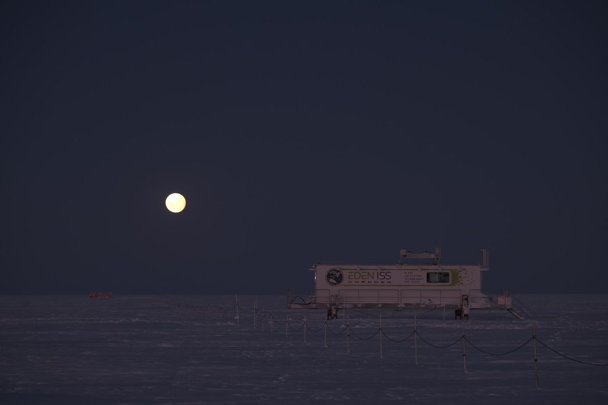The EDEN ISS greenhouse near the Neumayer III Station on the eastern coast of Antarctica tests technologies for growing food in space.