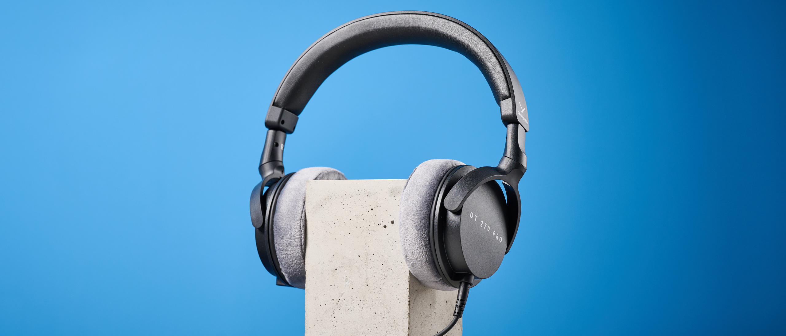 Beyerdynamic DT 270 Pros photographed in a blue background