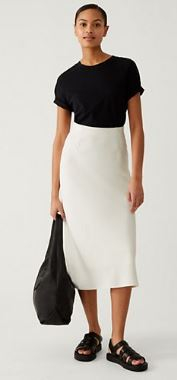 Satin Crepe Midaxi Circle Skirt | $44.85/£35 | M&amp;S