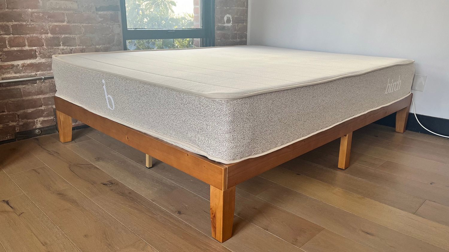 The Birch Natural Mattress on a bed