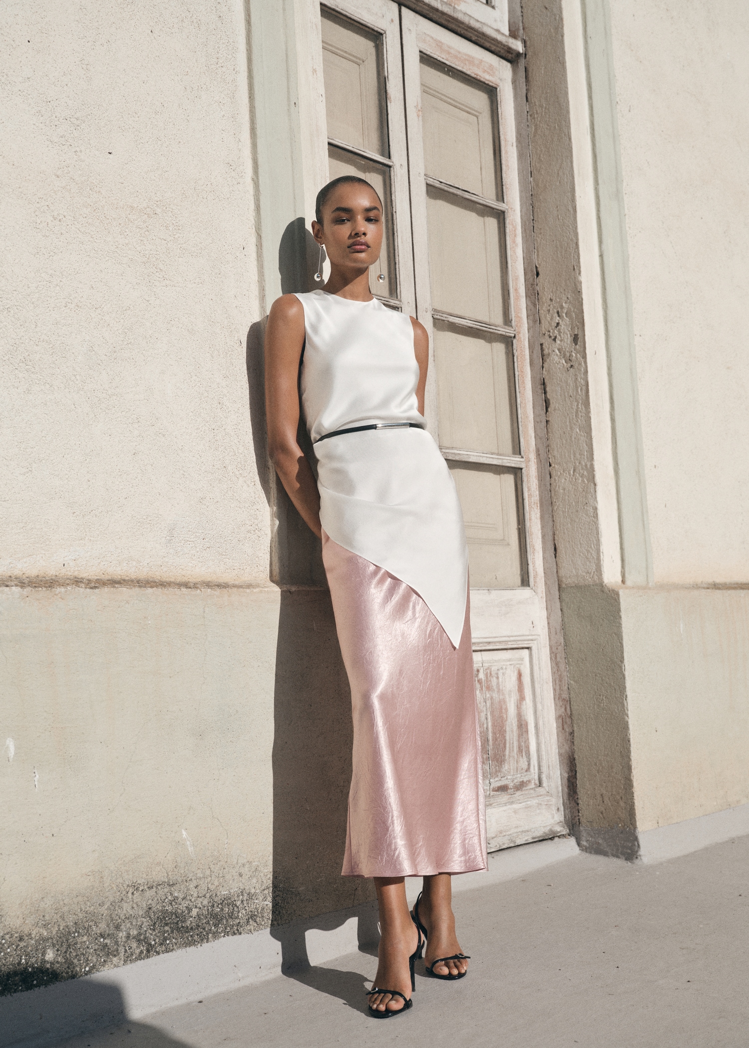 Wrinkled-Effect Satin Skirt - Women | Mango Usa
