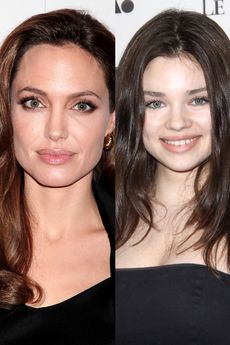 Angelina Jolie and India Eisley 