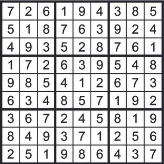 Sudoku solution