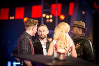 WARNING: Embargoed for publication until 20:00:01 on 05/03/2016 - Programme Name: The Voice - TX: 05/03/2016 - Episode: The Voice - Episode 9 (No. 9) - Picture Shows: ++ SPOILER ALERT ++ THE VOICE - EPISODE 9 EMBARGOED UNTIL: SAT 5 MARCH @ 20.00HRS Ricky Wilson, Kevin Simm, Paloma Faith, Will.i.am - (C) WAll To Wall - Photographer: GUY LEVY