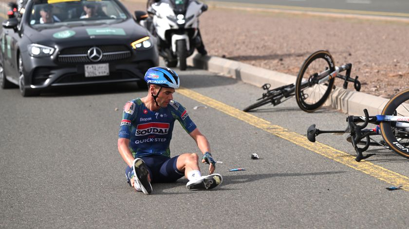 Rider crashed in AlUla tour