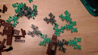 Lego Ideas Tree House 21318 - close up of building tree branches and leaves.