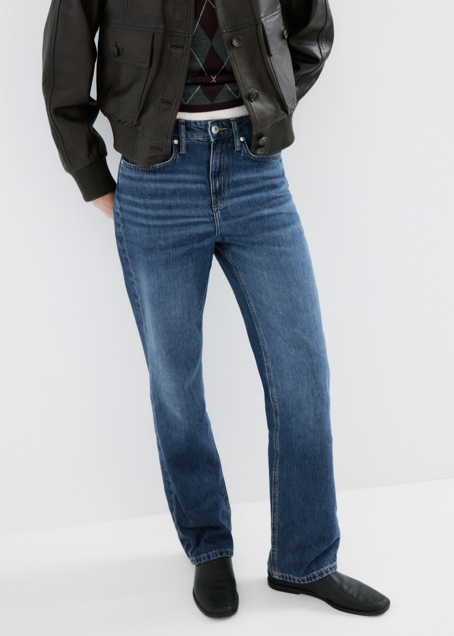 Matilda Medium-Rise Straight-Fit Jeans - Women | Mango United Kingdom