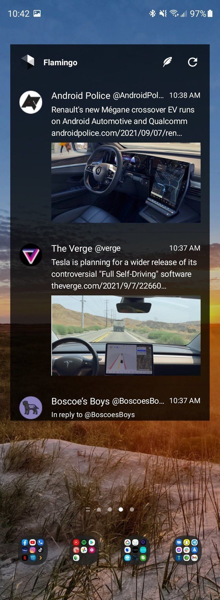 Samsung Galaxy Z Fold 3 Layout Mirror Screenshot