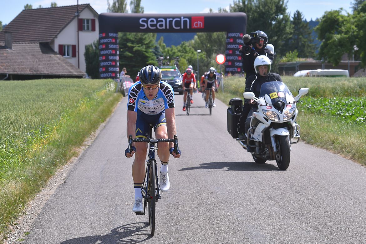 Lasse Norman Hansen (Aqua Blue Sport) attacks to keep the mountains jersey
