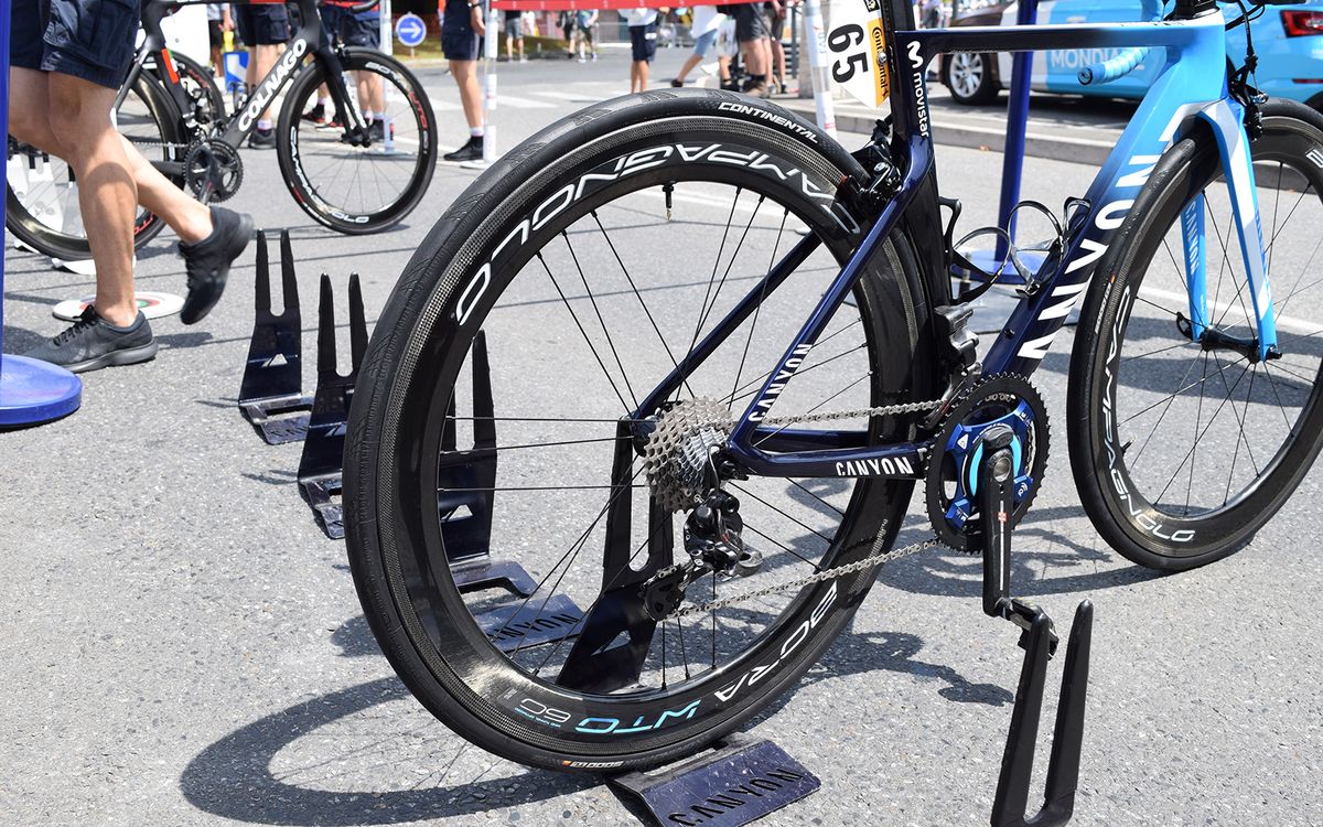 Campagnolo's Bora WTO range of wheels have been used by UAE Team Emirates and now Movistar in a tubeless tyre setup