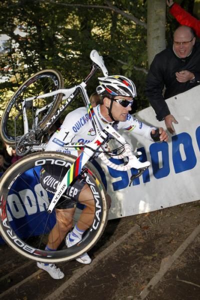 World champion Zdenek Stybar (Quickstep) in action in front of his home fans.