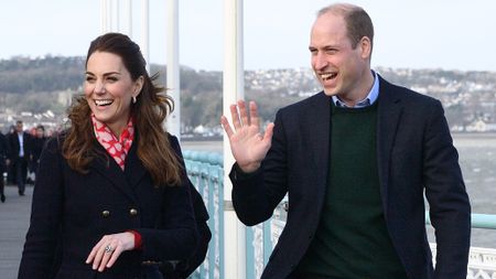 Prince William and Catherine, Princess of Wales visit the Royal National Lifeboat Institution (RNLI) Mumbles Lifeboat station on Mumbles Pier in Swansea on February 04, 2020