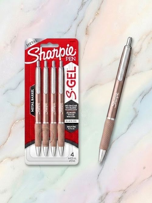 S-Gel, Gel Ink Pens, Medium Point (0.7mm), Sleek Metal Barrel